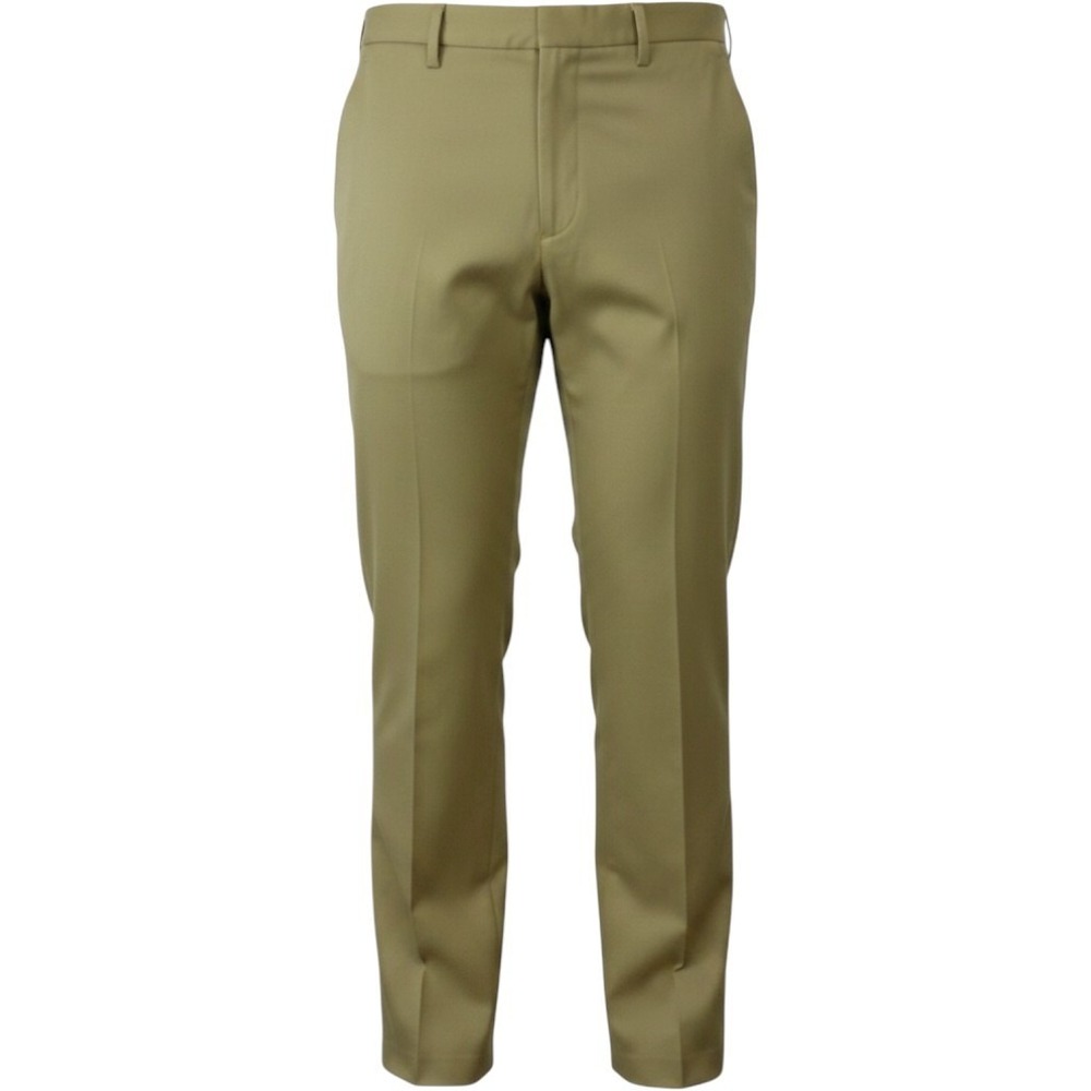 Massimo Dutti Pleated Trousers Mens 32 Tan Tapered Cotton Chinos Khaki Pants
